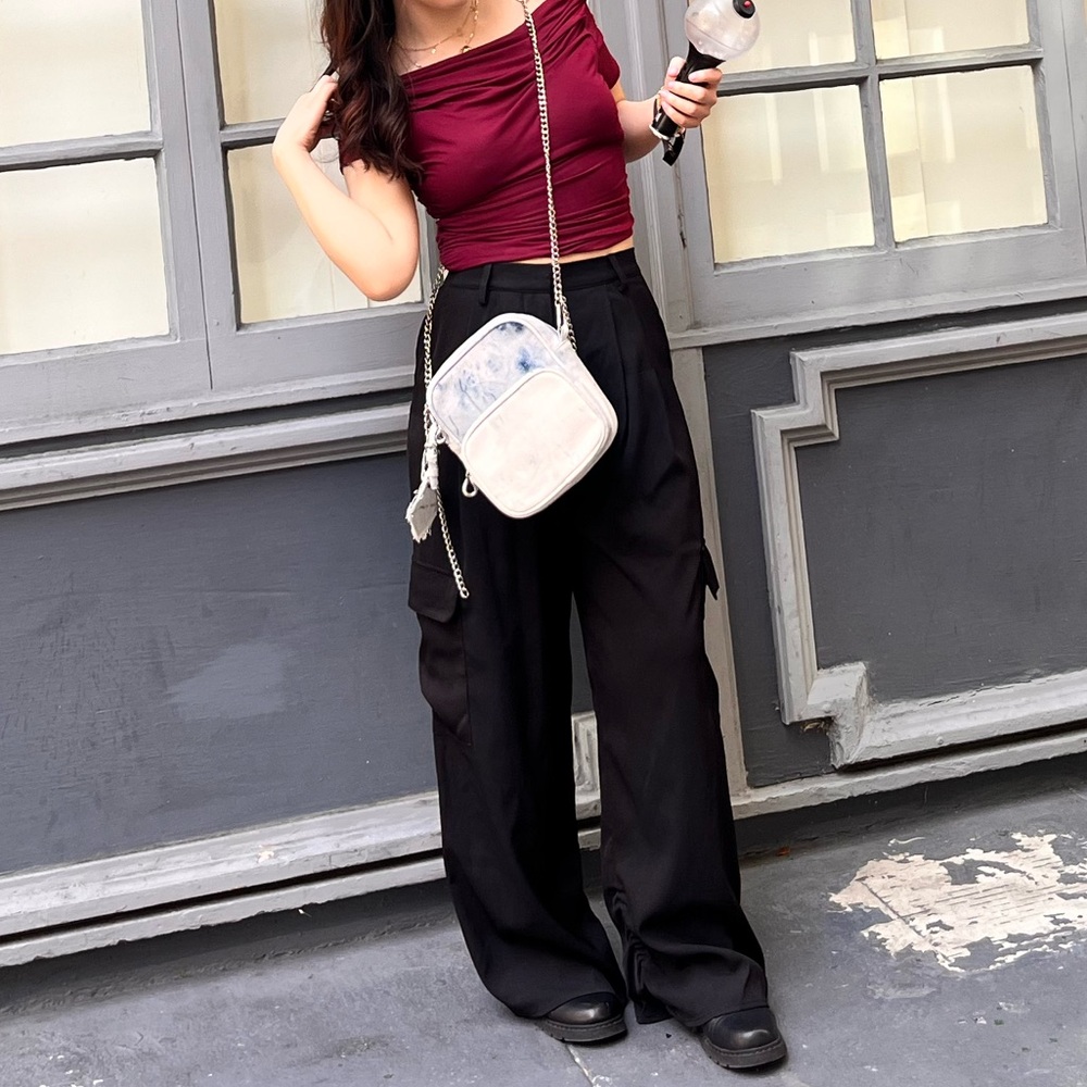 19 Cooper Black Wide-Leg Pants